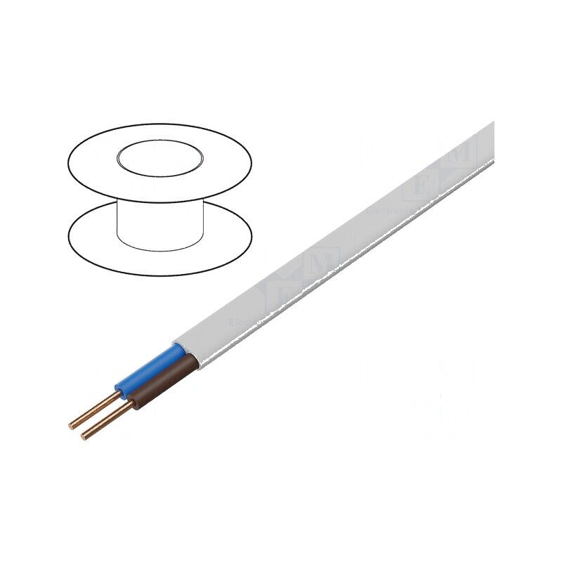 Cablu YDY 2x1mm2 plată PVC alb 100m 450V/750V | Electronic-mag.ro | Componente Electronice