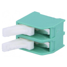 Regletă de conexiuni pentru PCB drept 5mm cu 2 piste | Electronic-mag.ro | Componente Electronice