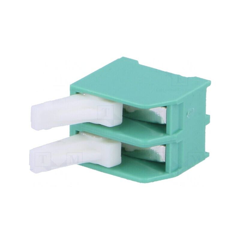 Regletă de conexiuni pentru PCB drept 5mm cu 2 piste | Electronic-mag.ro | Componente Electronice