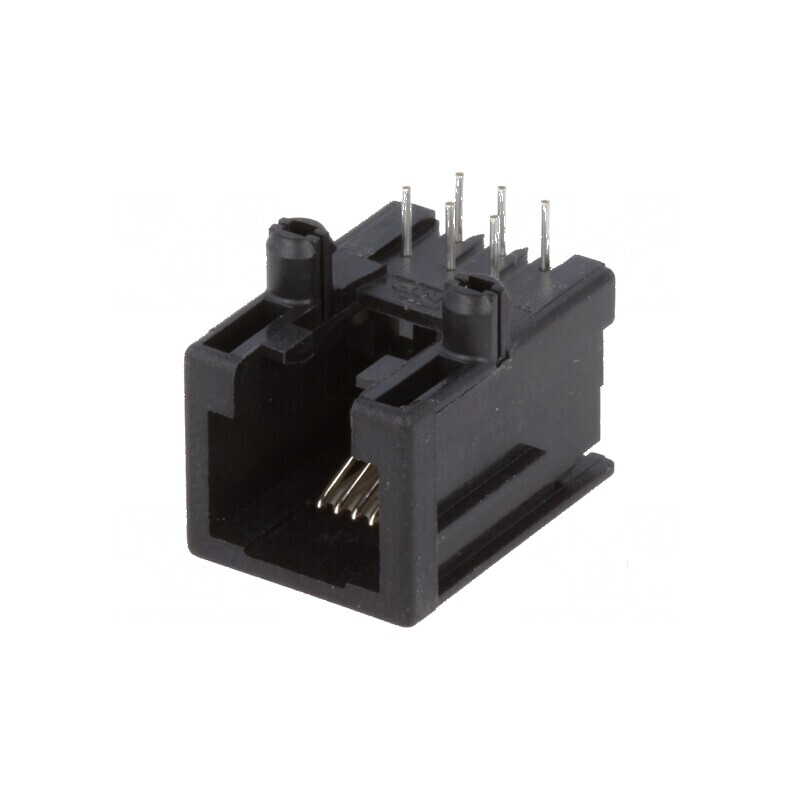 Conector RJ12 soclu 6 pini 6p6c THT | Electronic-mag.ro | Componente Electronice