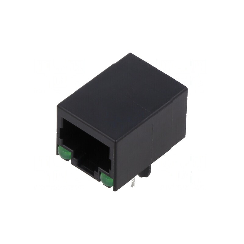 Conector RJ45 8p8c cu diodă LED THT | Electronic-mag.ro | Componente Electronice