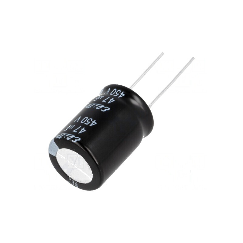 Condensator electrolitic THT 47uF 450V Ø18x31,5mm ±20% | Electronic-mag.ro | Componente Electronice