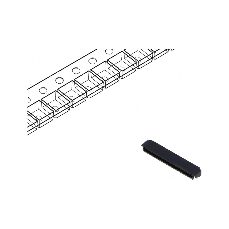 Conector cablu-placă DF52 SMT PIN 17 soclu PCB tată | Electronic-mag.ro | Componente Electronice