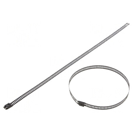 Colier de strângere negru perforat 300mm 7mm 445N | Electronic-mag.ro | Componente Electronice