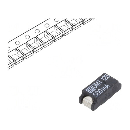 Siguranţă întârziere 500mA 125VAC 125VDC SMD cupru | Electronic-mag.ro | Componente Electronice