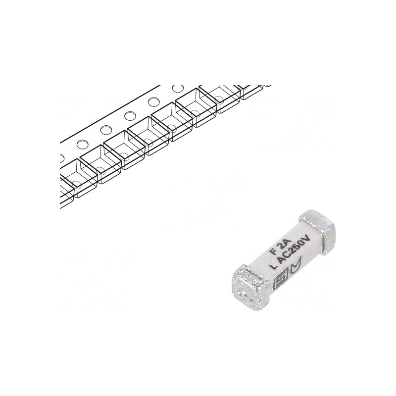 Siguranţă ardere rapidă 2A 250VAC 125VDC SMD cupru | Electronic-mag.ro | Componente Electronice