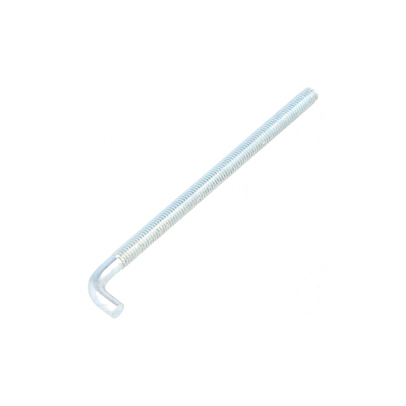 Cârlig drept din oțel zincat, lungime totală 100mm, filet 94mm | Electronic-mag.ro | Componente Electronice