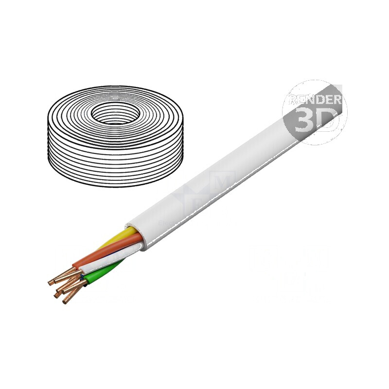 Cablu YTDY 6x0,5mm rotund sârmă Cu PVC alb 0,5mm | Electronic-mag.ro | Componente Electronice
