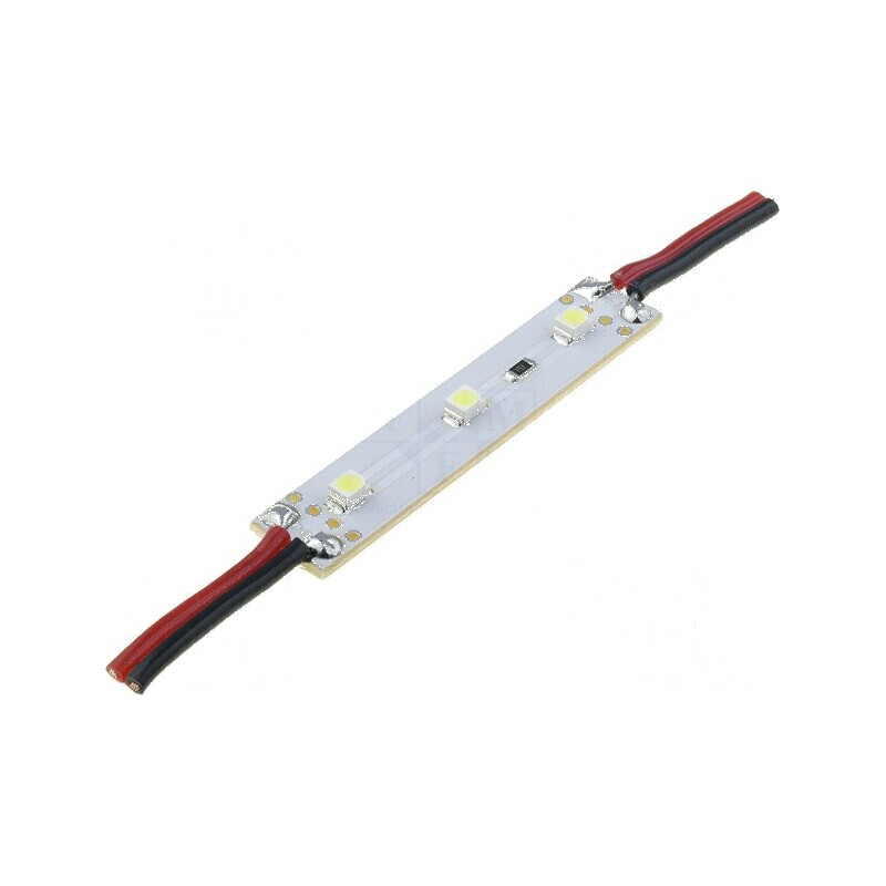 LED alb cald 0,24W 16lm 120° 3 diode 50x10mm 12VDC | Electronic-mag.ro | Componente Electronice LED alb cald 0,24W 16lm 120° 3 diode 50x10mm 12VDC | Electronic-mag.ro | Componente Electronice