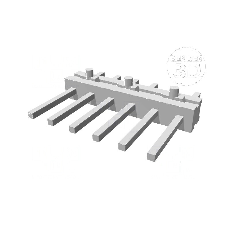 Conector AMPMODU MOD II tată 6 pini THT | Electronic-mag.ro | Componente Electronice