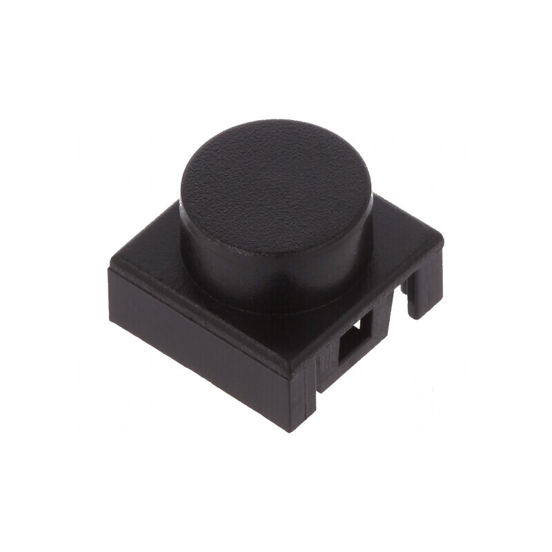 Tastă neagră Ø8mm pentru dispozitive electronice | Electronic-mag.ro | Componente Electronice
