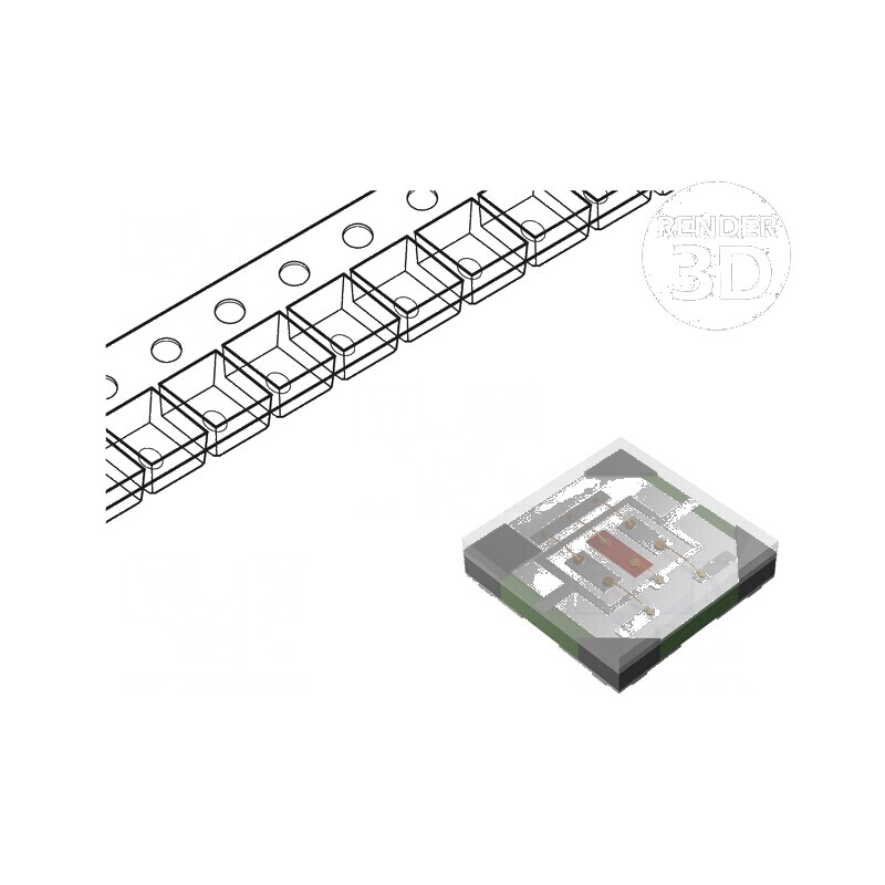 LED SMD 0404 RGB 1x1mm 120° 1,95V 25mA | Electronic-mag.ro | Componente Electronice