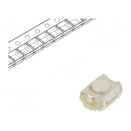 Microîntrerupător TACT SPST-NO 0,05A/12VDC SMT 1,57N | Electronic-mag.ro | Componente Electronice