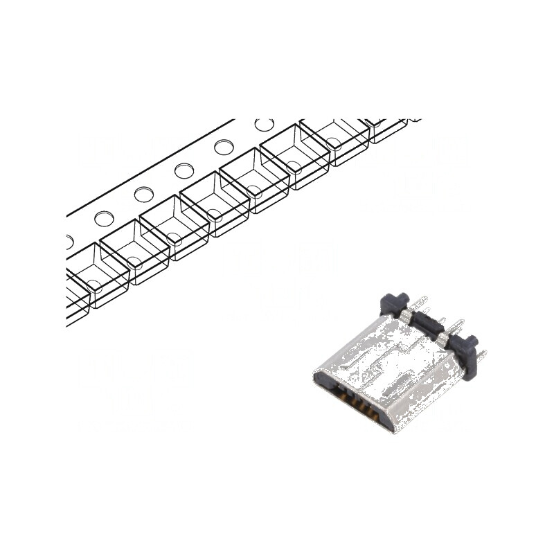 Conector USB B Micro THT 5 PIN 1,8A USB 2.0 | Electronic-mag.ro | Componente Electronice Conector USB B Micro THT 5 PIN 1,8A USB 2.0 | Electronic-mag.ro | Componente Electronice
