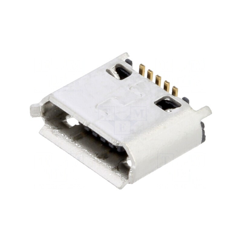 Conector USB B Micro Soclu SMT 5 PIN Vertical USB 2.0 1,8A | Electronic-mag.ro | Componente Electronice