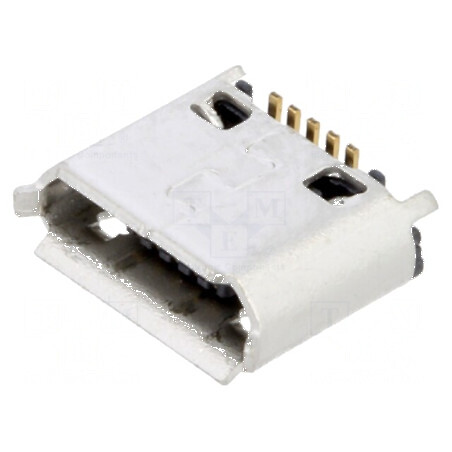 Conector USB B Micro Soclu SMT 5 PIN Vertical USB 2.0 1,8A | Electronic-mag.ro | Componente Electronice
