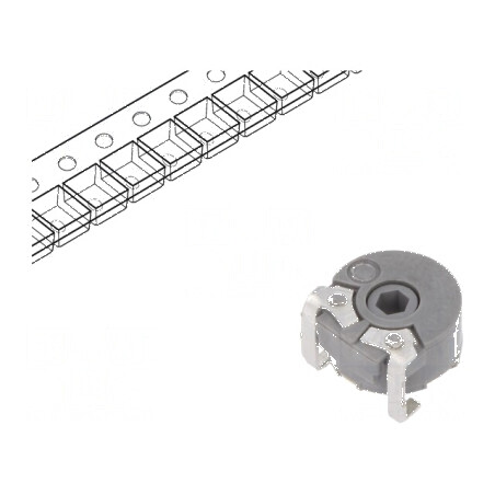 Potenţiometru orizontal 100kΩ 100mW, montare simplă | Electronic-mag.ro | Componente Electronice