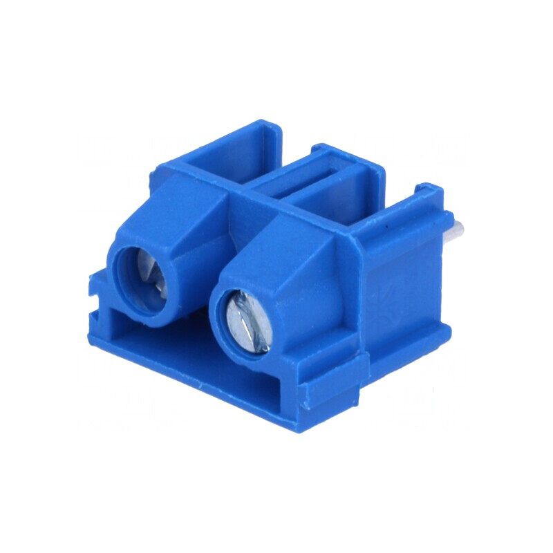 Regletă de conexiuni 90° pentru PCB, 7,5mm, 2 piste, 16A | Electronic-mag.ro | Componente Electronice