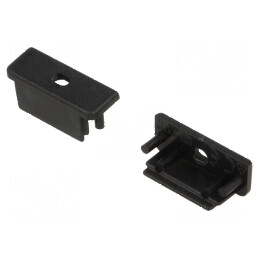 Obturator LED profil negru 2 buc ABS cu orificiu | Electronic-mag.ro | Componente Electronice