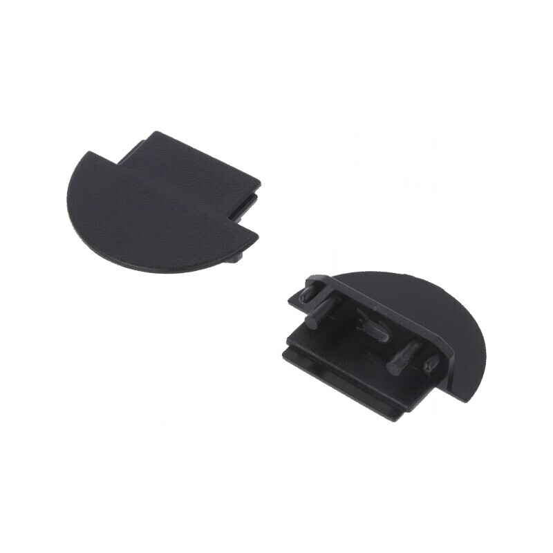 Obturator LED profil negru 2 buc ABS cu orificiu | Electronic-mag.ro | Componente Electronice