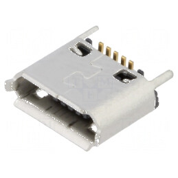 Conector USB B Micro Soclu SMT PIN 5 Verticale USB 2.0 1.8A | Electronic-mag.ro | Componente Electronice