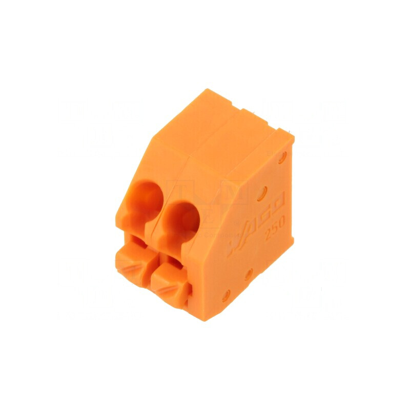 Regletă de conexiuni PCB 45° 3,5mm 2 piste 5A | Electronic-mag.ro | Componente Electronice
