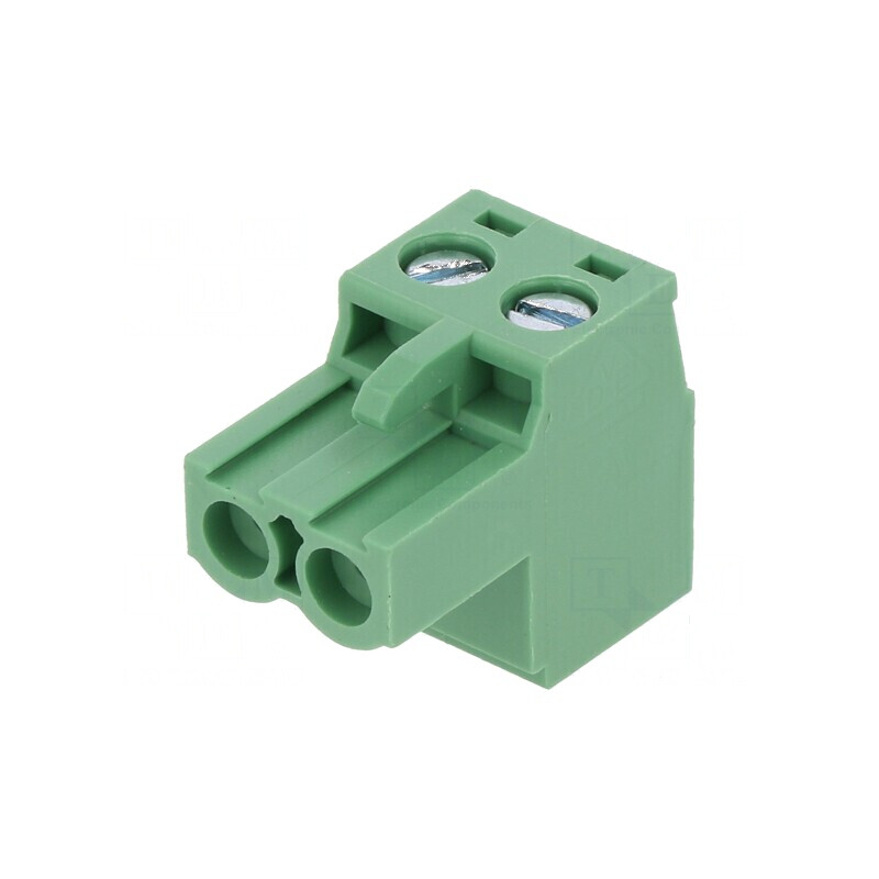 Regletă de conexiuni deconectabilă 5,08mm cu 2 piste drept mufe | Electronic-mag.ro | Componente Electronice