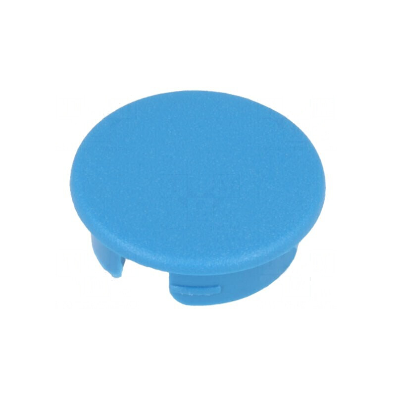 Capac ABS albastru rotund cu fixare prin apăsare | Electronic-mag.ro | Componente Electronice