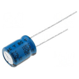 Condensator electrolitic low ESR THT 100uF 63VDC Ø10x12mm | Electronic-mag.ro | Componente Electronice