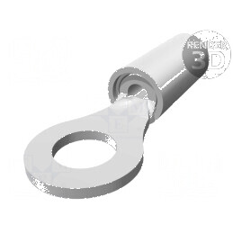 Vârf inelar M4 4,34mm crimpat pentru cablu izolat 0,8-0,9mm2 | Electronic-mag.ro | Componente Electronice