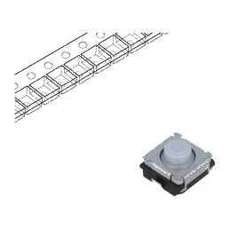 Microîntrerupător TACT SPST Poz: 2 0,02A/15VDC SMT cu Forță de Activare 3,5N - Comutator Compact pentru Aplicații Electroni | El