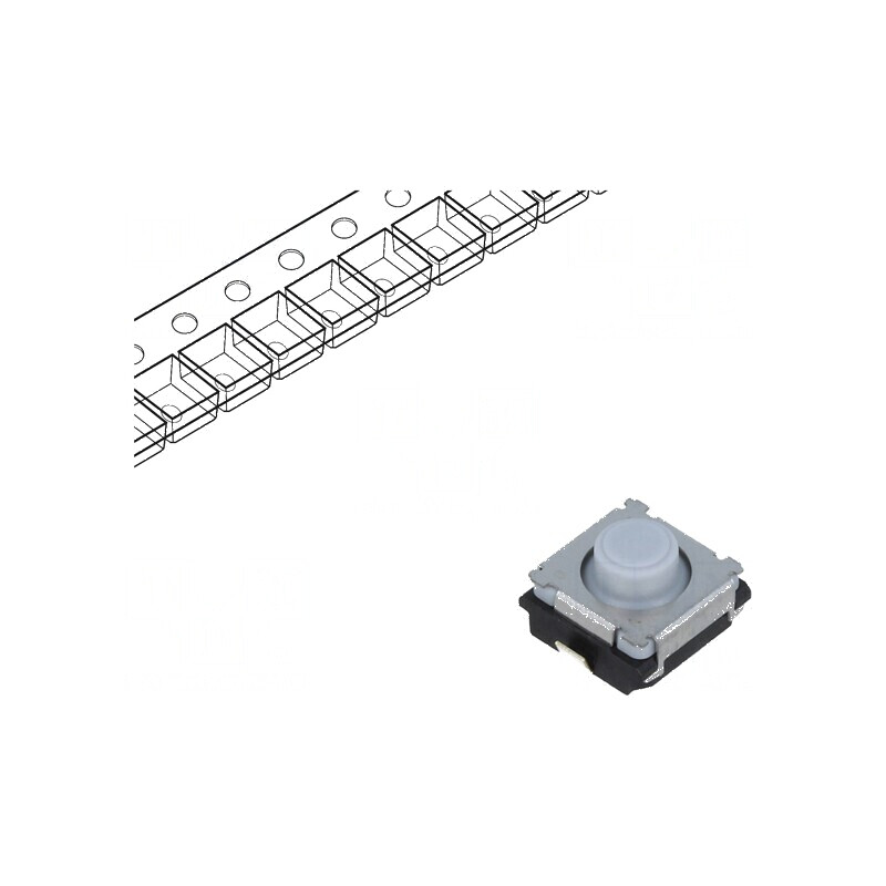 Microîntrerupător TACT SPST Poz: 2 0,02A/15VDC SMT cu Forță de Activare 3,5N - Comutator Compact pentru Aplicații Electroni | El Microîntrerupător TACT SPST Poz: 2 0,02A/15VDC SMT cu Forță de Activare 3,5N - Comutator Compact pentru Aplicații Electroni | El