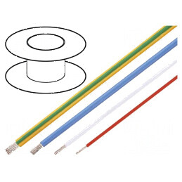 Cablu HELUTHERM® 145 1x0,34mm² Litat Cu Albastru, Rezistent la Temperatură -55÷145°C | Electronic-mag.ro | Componente Electronic