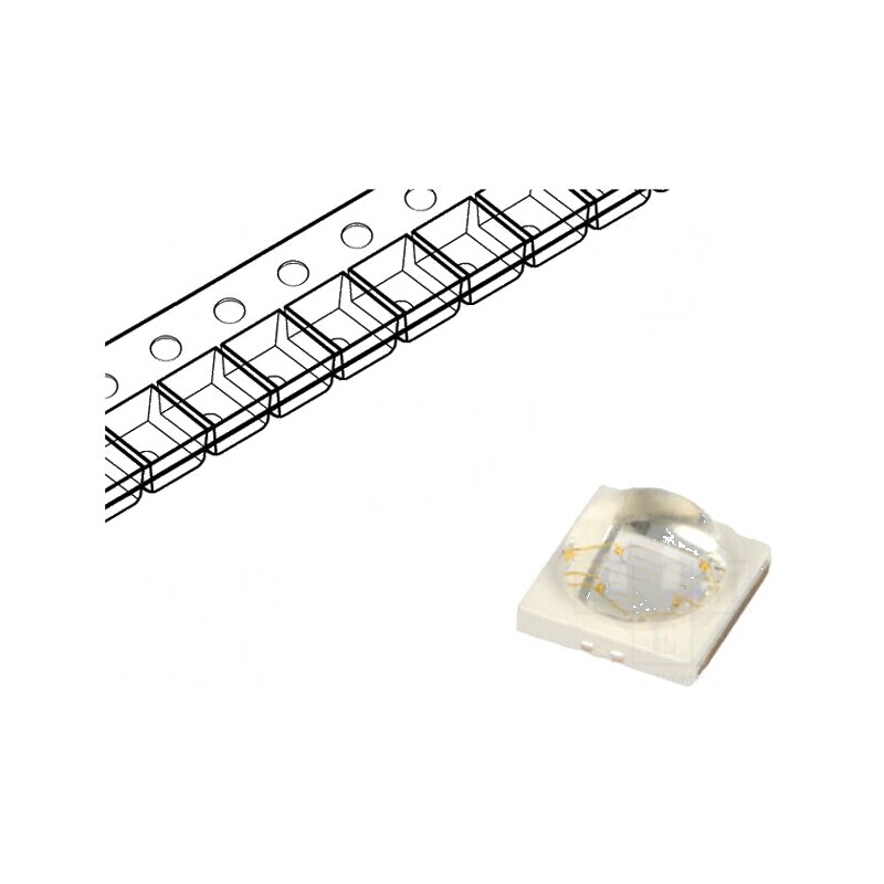 LED UV 130° 1W 3535 SMD 350mA λd: 390-410nm, 3,4V - Lumină UV de Înaltă Performanță | Electronic-mag.ro | Componente Electronice