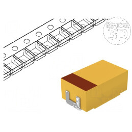 Condensator Tantal-Polimer Low ESR 33uF 25VDC D 2917 TCJ SMD - Componentă Electronică de Înaltă Performanță | Electronic-mag.ro 