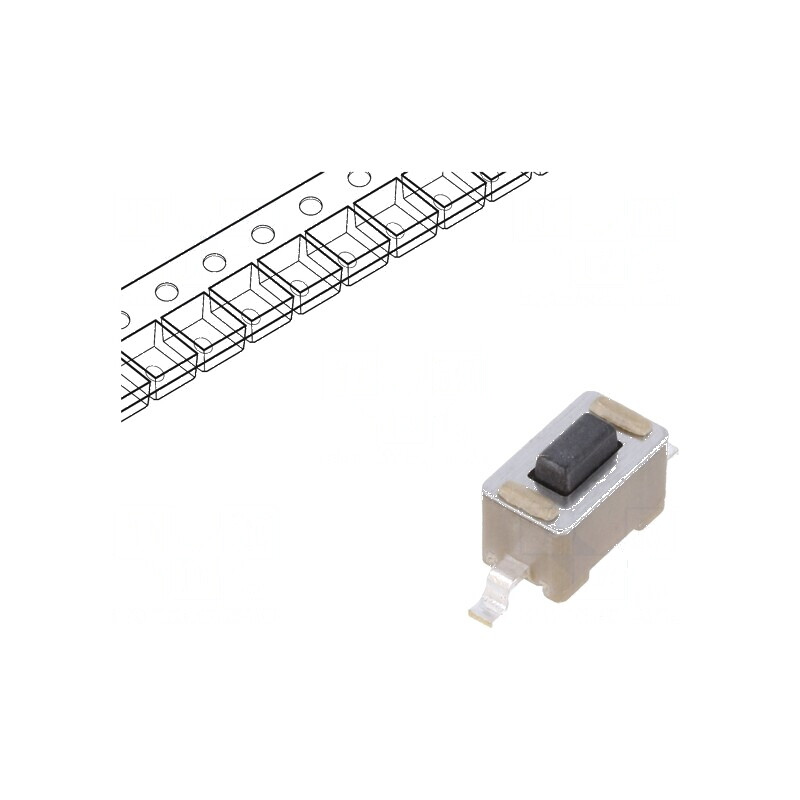 Microîntrerupător TACT SPST-NO 2, 0,05A/12VDC, SMT 1,77N - Comutator Compact pentru Aplicații Electrice | Electronic-mag.ro | Co