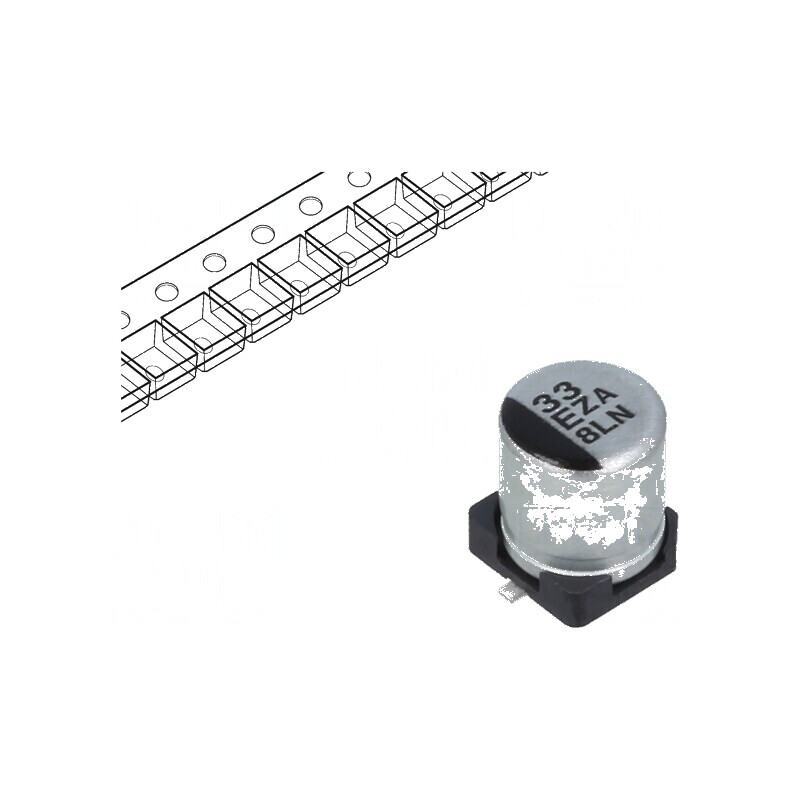 Condensator Hibrid 33uF 25VDC SMD - ESR 80mΩ ±20% Temperaturi -55° până la 105°C | Electronic-mag.ro | Componente Electronice