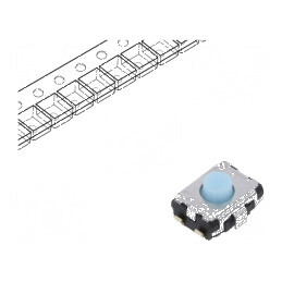 Microîntrerupător TACT SPST Poz: 2 0,02A/15VDC SMD fără EVQP2 - Comutator Compact pentru Circuit Electric | Electronic-mag.ro | 