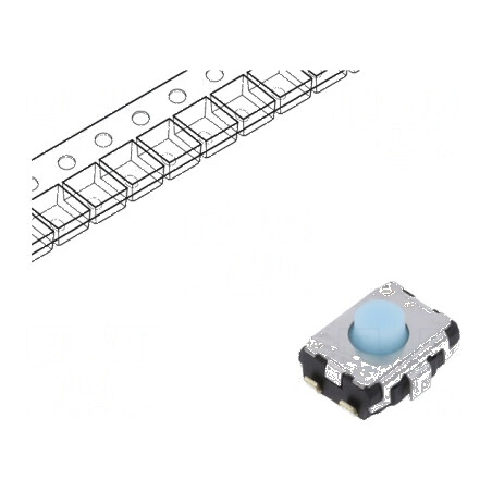 Microîntrerupător TACT SPST Poz: 2 0,02A/15VDC SMD fără EVQP2 - Comutator Compact pentru Circuit Electric | Electronic-mag.ro | 
