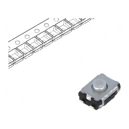Microîntrerupător TACT SPST Pozitiv 2, 0,02A/15VDC SMT fără 2,5mm - Comutator Compact pentru Circuit Electric | Electronic-mag.r