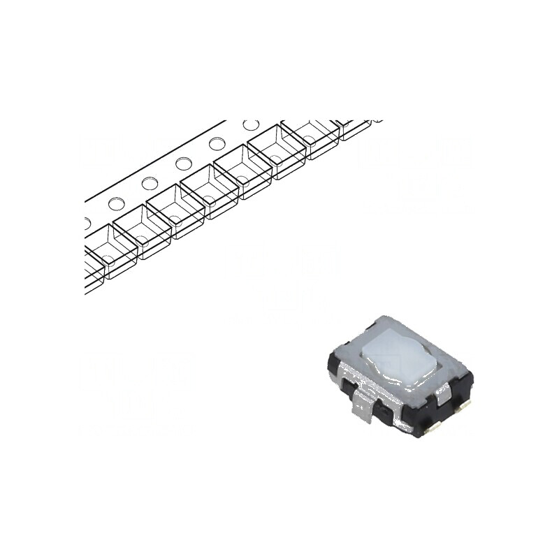 Microîntrerupător TACT SPST 0,02A/15VDC SMT Poz: 2 fără 2,1mm | Electronic-mag.ro | Componente Electronice