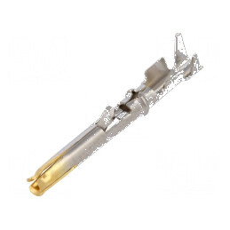 Pin mamă aurit 1,6mm pentru cabluri 0,5÷1,5mm2 20AWG÷16AWG, 20 bucati, pini ştanţaţi | Electronic-mag.ro | Componente Electronic