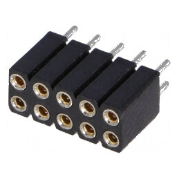 Conector șiruri pini soclu mamă cu 10 contacte întoarse - Componentă electronică de înaltă calitate | Electronic-mag.ro | Compon
