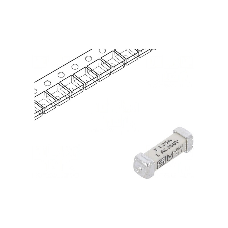 Siguranţă întârziere SMD 1,25A 250VAC 125VDC din cupru | Electronic-mag.ro | Componente Electronice