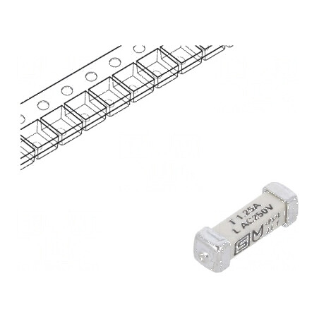 Siguranţă întârziere SMD 1,25A 250VAC 125VDC din cupru | Electronic-mag.ro | Componente Electronice