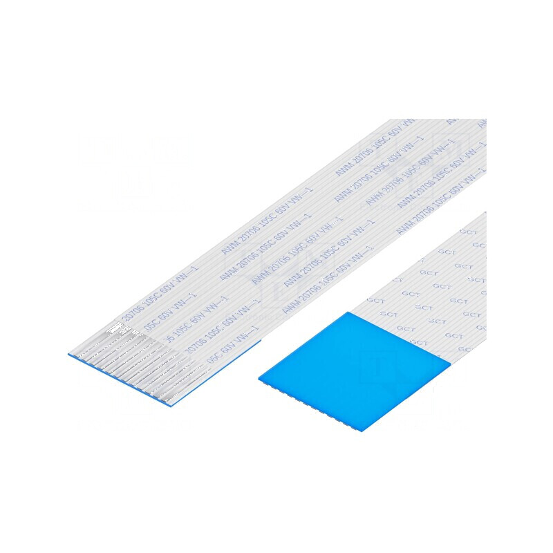 Bandă FFC Fire 12 P - Cablu Flexibil cu Contacte pe Partea Opusă, 1mm | Electronic-mag.ro | Componente Electronice