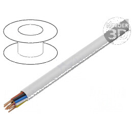 Cablu BiTprotect YTDY 10x0,5mm Rotund Sârmă Cu PVC Alb - Cabluri Electrice de Înaltă Calitate pentru Instalatii Electrice | Elec