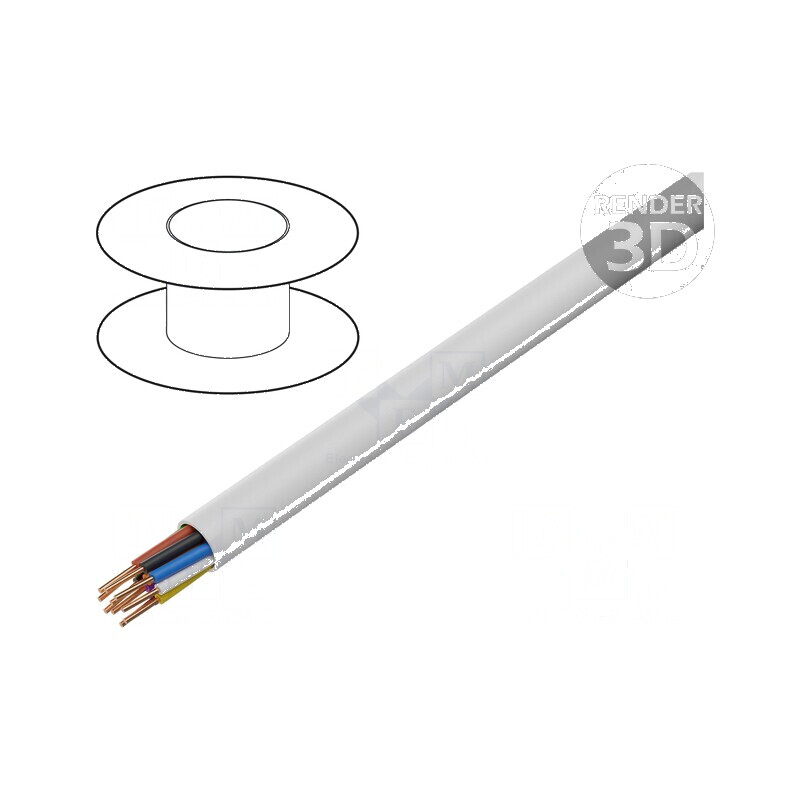 Cablu BiTprotect YTDY 10x0,5mm Rotund Sârmă Cu PVC Alb - Cabluri Electrice de Înaltă Calitate pentru Instalatii Electrice | Elec