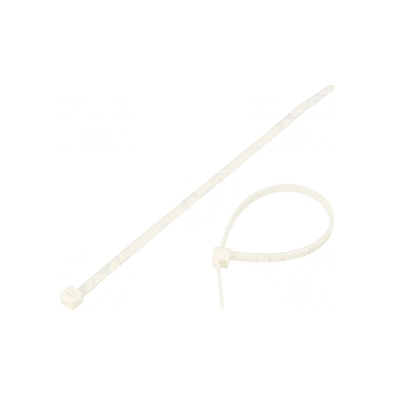 Colier de strângere poliamidă albă T30R, dimensiuni L: 150mm, W: 3,5mm, capacitate 135N | Electronic-mag.ro | Componente Electro