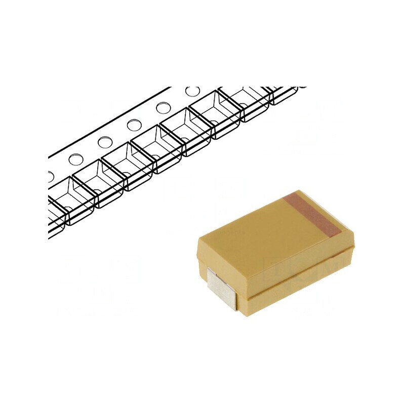 Condensator Tantal 68µF 16VDC SMD D 2917 ±10% Temperatură de Funcționare -55÷125°C | Electronic-mag.ro | Componente Electronice Condensator Tantal 68µF 16VDC SMD D 2917 ±10% Temperatură de Funcționare -55÷125°C | Electronic-mag.ro | Componente Electronice